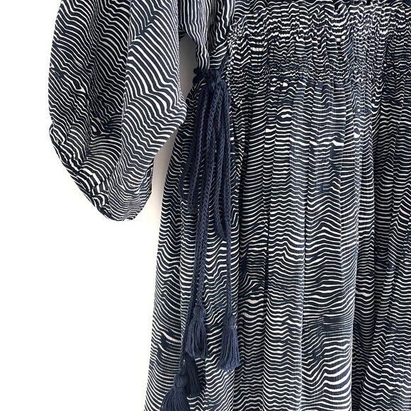 Apiece Apart Puebla Wabi Printed Silk-Crepe Mini Dress Size 4 - Picture 10 of 11